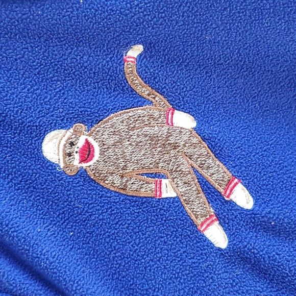 Nick & Nora Sock Monkey Onesie footie pajamas - Picture 3 of 4